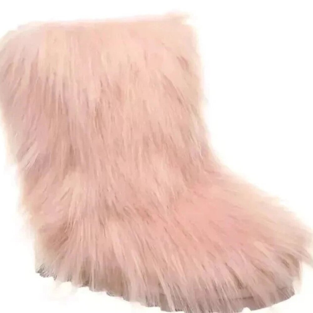 Bearpaw Sasha Pink Sheepskin Fur Wool Warm Mongolian Sherpa Winter Boots 8 NEW